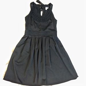 NWT LOFT Black Fit & Flare Halter Dress Size 6